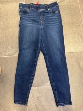 Spanx Ankle Skinny Jeans Dark Wash Pull-On High Rise (Size 1X / 1XT Tall)